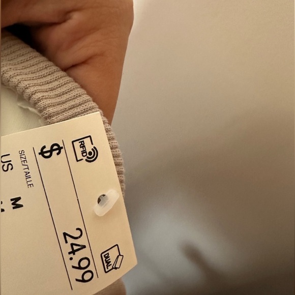 H & M Beige Long Sleeve sweatshirt - Picture 3 of 3